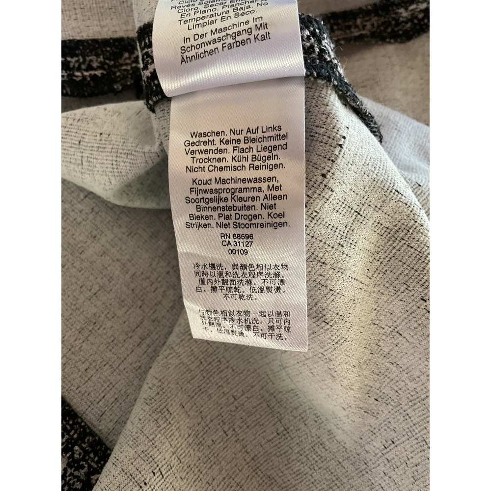 DKNY Women's Dress Size 14 Black White Geometric Short Sleeve Knee Length - Picture 4 of 15